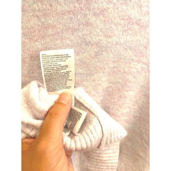 H&M Fine-knit Sweater Light Purple Melange Lavander Loose XS - Picture 6 of 6